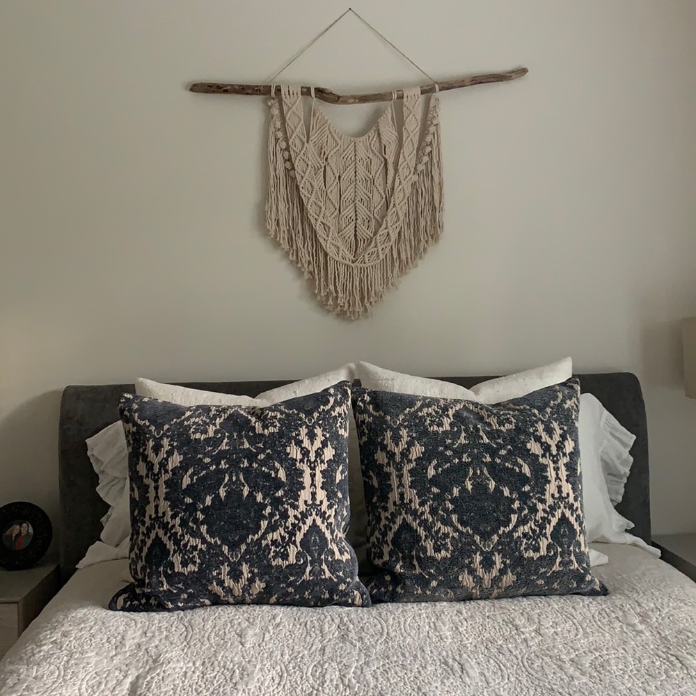 Set of 2 Devin Jacquard Pillows in Charcoal!